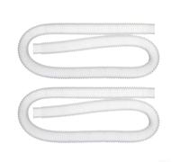 Durashmall Lot de 2 tuyaux de rechange de filtre de piscine de 3,2 cm pour pompes Krystal Clear et hors sol 330 530 1000 GPH Tuyau d'eau en plastique flexible à enroulement spiralé de 390 cm (blanc)