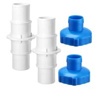 Durashmall Lot de 4 adaptateurs de tuyau de piscine 11238 B pour tuyaux de 1-1/4" et 1-1/2" pour tuyau de piscine terrestre skimmer pompe aspirateur pièces