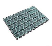 Durashmall Lot de 50 boîtes de rangement pour composants électroniques pour organiser résistances, condensateurs et petites pièces avec fermeture élastique sécurisée à lèvre, disposition flexible pour
