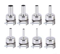 Durashmall Lot de 8 buses de brosse à air chaud en alliage d'aluminium avec vis de verrouillage pour station de reprise 850, 850A, 852, 852D, 852D, 852D + de 3 mm à 12 mm