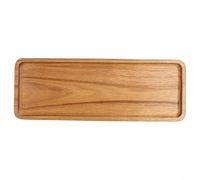 Durashmall Plateaux en bois - Plateau à pain ovale irrégulier en bois massif - Pour fruits, desserts, collations, fromage, décoration naturelle de cuisine et de salle à manger (29,5 x 10,5 cm)