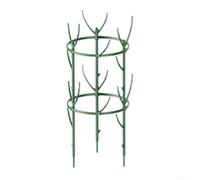 Durashmall Support en métal vert pour plantes grimpantes, légumes, tomates, concombres, fleurs - Support de jardin résistant à la rouille avec pieds de fourche pour une utilisation en extérieur et en
