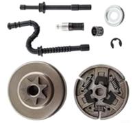 Durashmall Tambour d'embrayage de 3/8" 7T - Kit de roulement à aiguilles compatible avec MS290 MS390 029 039 MS310 - Pièces de rechange avec rondelle de pignon d'embrayage et vis à clip E