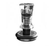 Durashmall Tamper à expresso calibré à ressort avec double ressort, pression constante de 13,6 kg et jupe de nivellement intégrée, poignée en acrylique transparent pour porte-filtre de 51 mm, 53 mm