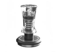 Durashmall Tamper à expresso calibré à ressort avec double ressort, pression constante de 13,6 kg et jupe de nivellement intégrée, poignée en acrylique transparent pour porte-filtre de 51 mm, 53 mm