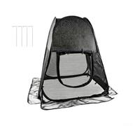 Durashmall Tente d'ombrage pop-up pour plantes - 71 x 71 x 81 cm - Housse de protection contre les oiseaux - Avec piquets de sol pour légumes, fleurs - Serre d'extérieur - Filet en maille - Noir ou