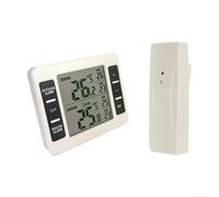 Durashmall Thermomètre sans fil avec capteur extérieur pour la maison et le jardin, large plage de température de -40 °C à 60 °C, longue transmission jusqu'à 100 m, mise à jour rapide toutes les 10