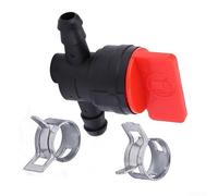 Durashmall Vanne d'arrêt de carburant 6,35 mm en ligne pour conduite de gaz de moteur de moto avec colliers de serrage, facile à installer, pièce de rechange pour tondeuse à gazon, équipement de