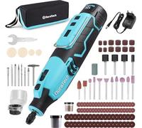 Duratech 12V Wireless Rotary -Toolset, Multifunctional 118 Accessoires, 7 Vitesses réglables, Sac de rangement, Découpe, Sertissage