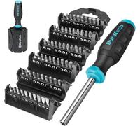 DURATECH Jeu de tournevis multi-embouts 60 pièces Cr-V fente cruciforme Torx hexagonal carré Pozidriv