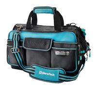 Sac à Outils 43CM avec Ouverture Large, DURATECH, Grand Sacoche à Outils en Tissu Oxford 840D avec 32 Poches, Fond Moulée Etanche, Bandoulière Réglable, et Conception à Clip