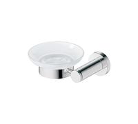 Duravit Duravit D-Code Porte-savon 13,5x12 cm, verre blanc mat, fixation gauche, chrome Quantité:1