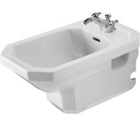 Duravit 1930 bidet mural, avec trop-plein, avec table de robinetterie, 0266100000, Couleur: Blanc