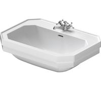 Duravit 1930 - Lavabo avec trop-plein, 70x50 cm, blanc - lavabo un trou, avec WonderGliss 04387000001