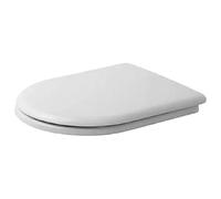 Duravit Abattant WC Assorti à Starck 2, Happy D et Darling, Abattant Toilette en Uréa-Duroplast, Couvercle de Toilette avec Charnières en Acier Inoxydable, Blanc