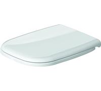 Duravit Abattant WC D-Code, Abattant Toilette en Uréa-Duroplast, Couvercle de Toilette avec Charnières en Acier Inoxydable, Blanc