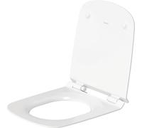 Duravit Abattant WC Durastyle, Abattant WC avec amortisseur de fermeture, Abattant Toilette en Uréa-Duroplast, avec Charnières en Acier Inoxydable, Blanc