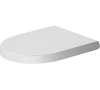 Duravit Abattant WC Starck 2/Darling New, Abattant Toilette en Uréa-Duroplast, Couvercle de Toilette avec Charnières en Acier Inoxydable, Blanc