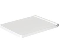 Duravit Abattant WC Vero Air, Abattant Toilette en Uréa-Duroplast, Couvercle de Toilette avec Charnières en Acier Inoxydable, Blanc