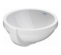 Duravit Architec lavabo à encastrer 0319320000, Ø 32,5 cm, blanc , installation par le bas, sans trou de robinetterie, banc de robinetterie, avec trop-plein