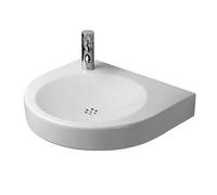 Duravit Architec - Lavabo PMR, 58x52 cm, sans trop-plein, trou pour robinetterie à gauche, blanc 0443580009
