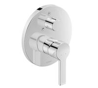Duravit B.2 Mitigeur bain douche encastré, rosette ronde, 2 consommateurs, bec verseur / douchette, avec robinet inverseur et combinaison de sécurité, B25210018010