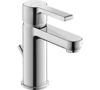 Duravit B.2 Mitigeur monocommandé pour lavabo S, FreshStart, Minusflow, saillie 101mm, avec garniture d'écoulement, chrome haute brillance, B21013001010