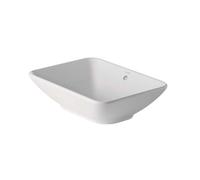 Duravit Bacino - Vasque à poser, 55 x 42 cm, avec trop-plein, sans trou de robinetterie, DuraShield, blanche 033452AA00