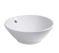 Duravit Vasque à poser Bacino Ø42 cm ronde avec trop-plein sans trou pour robinet Blanc brillant
