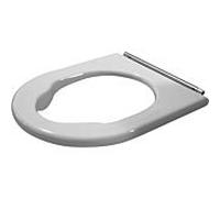 Duravit bague de WC Starck 3 Vital blanc, charnières Inox mat