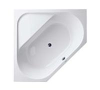 Duravit Baignoire d'angle D-Code 140x140 cm pentagonale encastrable double dos inclinés blanc