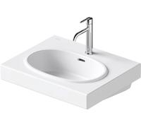 Duravit Balcoon - Lavabo 60x48 cm, avec trop-plein, trou pour robinet, avec bonde, DuraShield, blanc mat 241260AC00