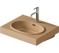 Duravit Balcoon - Lavabo 60x48 cm, avec trop-plein, trou pour robinet, avec bonde, DuraShield, terra 241260AM00