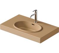 Duravit Balcoon - Lavabo 80x48 cm, avec trop-plein, trou pour robinet, avec bonde, DuraShield, terra 241280AM00