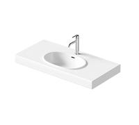 Duravit Balcoon - Lavabo 100x48 cm, avec trop-plein, trou pour robinet, avec bonde, DuraShield, blanc 241210AA00