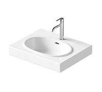 Duravit Balcoon - Lavabo 60x48 cm, avec trop-plein, trou pour robinet, avec bonde, DuraShield, blanc mat 241260AC00