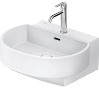 Duravit Lavabo Balcoon 55 cm – plage de robinetterie, 1 trou, trop-plein, Soie matte blanche