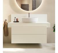Duravit Balcoon Meuble sous-lavabo avec console, suspendu, rectangulaire, technique Tip-on, 570x1000x534mm, BA50140JDID0000, Couleur: Ivoire