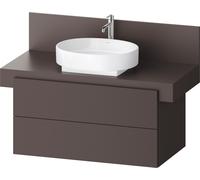 Duravit Balcoon Meuble sous-lavabo avec console, suspendu, rectangulaire, technique Tip-on, 570x1000x534mm, BA50140JGIG0000, Couleur: Marron ardoise