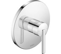 Duravit Balcoon Mitigeur de douche encastré pour 1 consommateur avec robinet inverse, mitigeur de douche monocommande avec système de mélange céramique, chromé