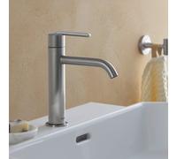 Duravit Balcoon Mitigeur monocommandé pour lavabo M FreshStart et Minusflow, BA1023002070, Couleur: acier inoxydable brossé