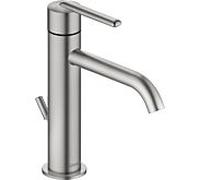 Duravit Balcoon mitigeur lavabo M BA1023001070 FreshStart et MinusFlow, saillie 138 mm, avec tige de traction garniture de vidange , acier inoxydable brossé