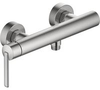 Duravit Balcoon Robinet de douche en saillie pour 1 consommation, robinet de baignoire avec clapet anti-retour, mitigeur de douche monocommande avec système de mélange céramique, acier inoxydable