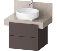Duravit Balcoon, sous-lavabo en console, suspendu, ardoise brun structuré mat, rectangulaire, technique Tip-on, 570x600x522mm, BA50320JGIG0000