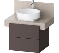 Duravit Balcoon, sous-lavabo en console, suspendu, ardoise brun structuré mat, rectangulaire, technique Tip-on, 570x600x522mm, BA50320JGIG0000