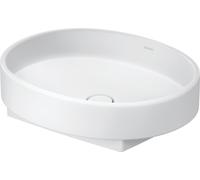 Duravit Vasque à poser Balcoon 241055AC79, ovale 55×45 cm, sans trou, blanc mat