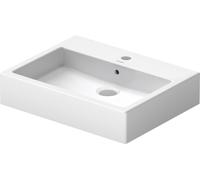 Duravit Lavabo Vero à poser rectangulaire 59,5x46,5 cm blanc brillant 1 trou trop-plein 0452600000