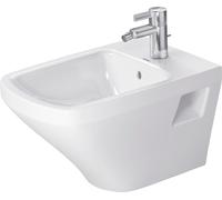 Duravit bidet mural DuraStyle 54cm avec trop-plein, avec plage de robinetterie, 1 trou de robinetterie, 22821500001, Couleur: Blanc avec Wondergliss