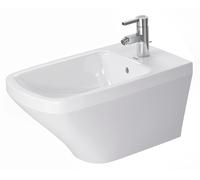 Duravit bidet mural DuraStyle 62cm avec trop-plein, avec plage de robinetterie, 1 trou pour robinetterie, 2286150000, Couleur: Blanc