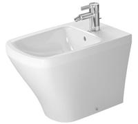 Duravit bidet sur pied DuraStyle back to wall 57cm avec trop-plein, avec plage de robinetterie, 1 trou de robinetterie, 2284100000, Couleur: Blanc